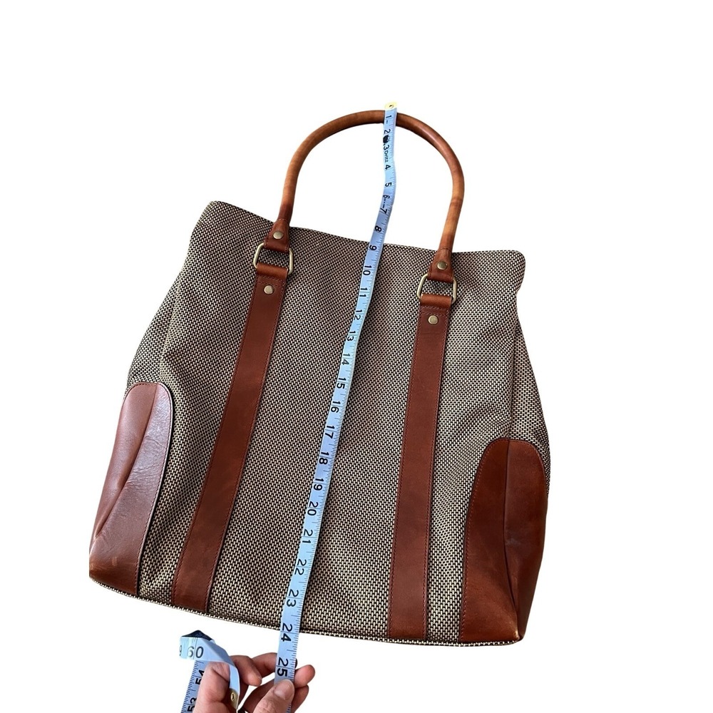 LL Bean Traveler Bag Shoulder Leather Wool TP47 Vintage USA  Computer Carryon - Picture 13 of 14